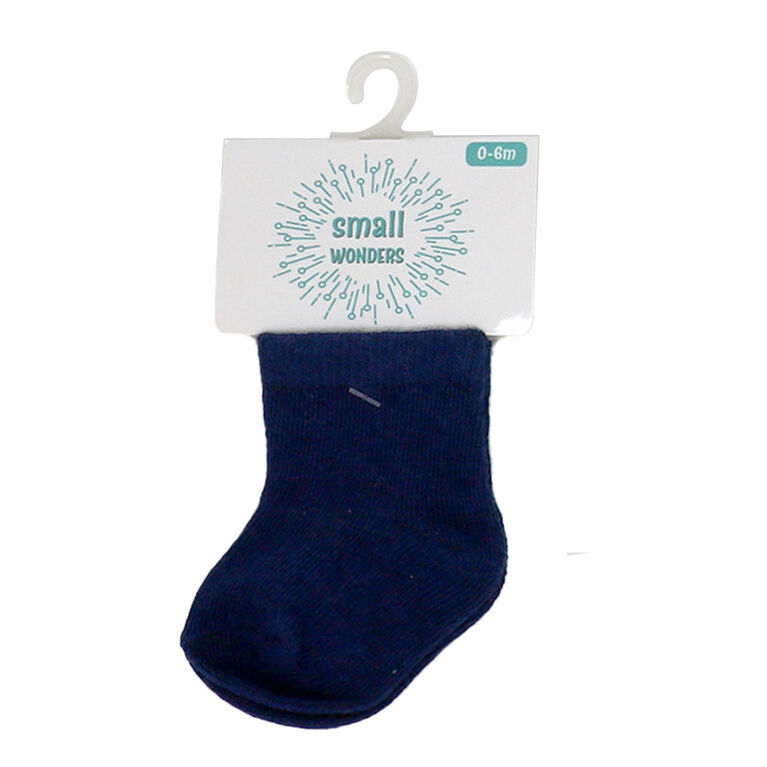 Small Wonder - Baby Sock, Navy 0-6M