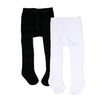 Baby Mode Signature 2 Pack Tights: Black & White 6-12M