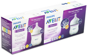 Biberon Philips Avent Naturel, transparent, 4 oz, emb. de 5, SCF010/5PK