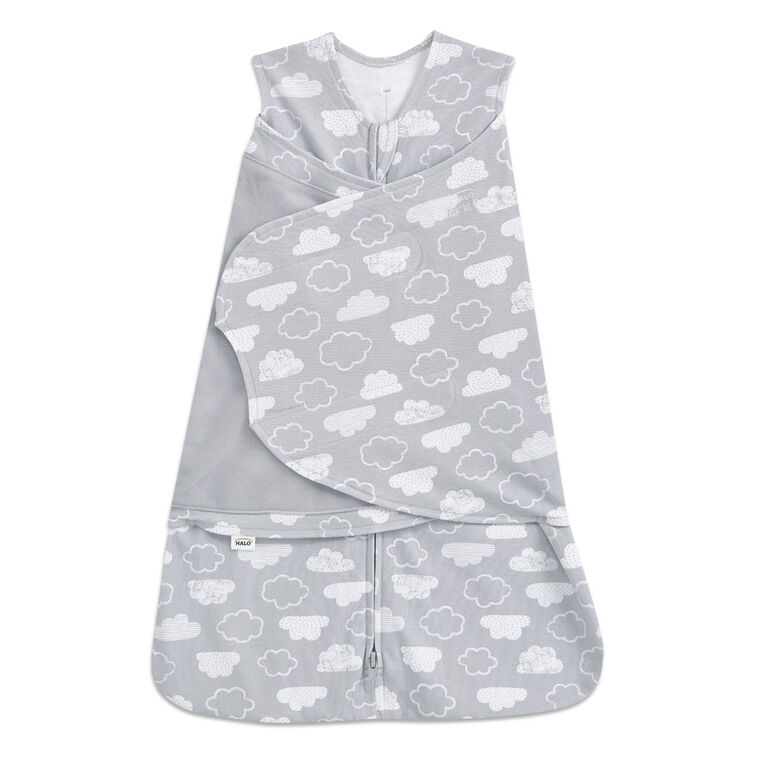 HALO SleepSack Swaddle - Cotton - Clouds Small 3-6 Months