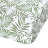 Perlimpinpin-Drap contour en coton-Tropical vert