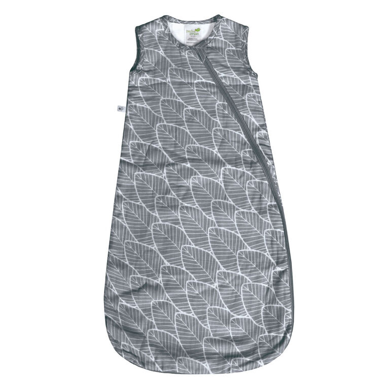 Perlimpinpin-Muslin sleep bag 1.5 TOG-Charcoal leaves-0-6m