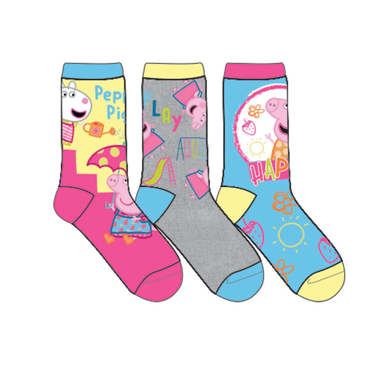 Lot De 3 Paires De Chaussettes Filles Eone - Peppa Pig, Assorti, 2-6 année