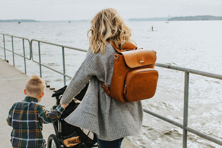 JJ Cole Brookmont Backpack Baby Diaper Bag - Cognac