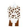Baby Mode Ensemble veste 3 pièces en velours côtelé :Fleur sauvage brune 12M