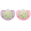 NUK Airflow Glow-in-the-Dark Pacifiers, 0-6 Months, 2 Pack, Assorted Colors