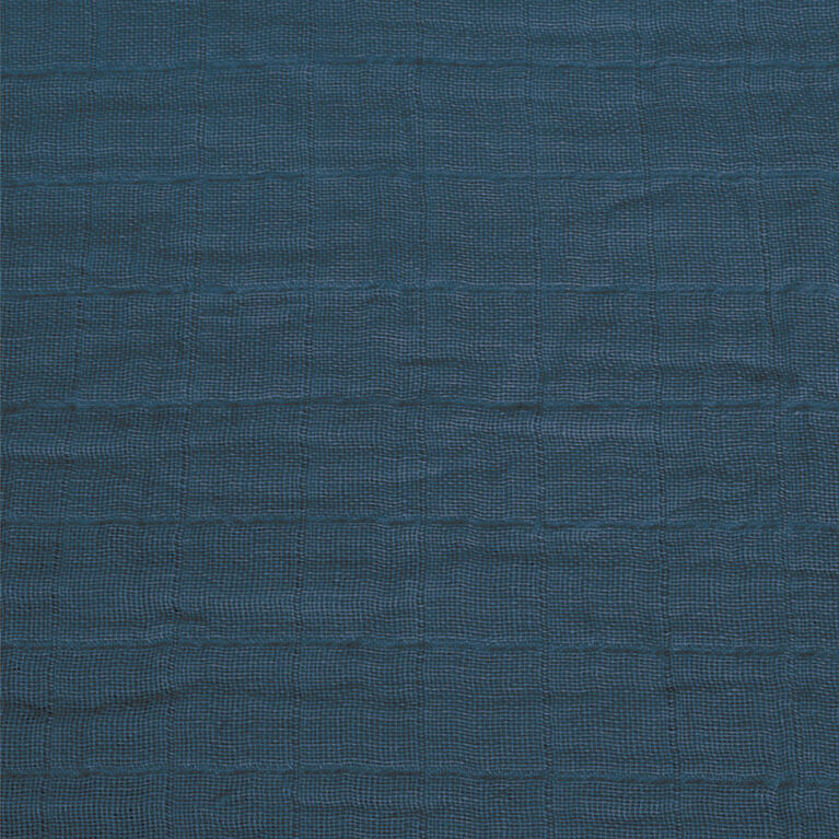 Perlimpinpin-Muslin fitted sheet-Navy