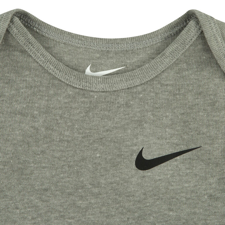 Nike 3 Pack Bodysuit - Grey - 0-3 Months