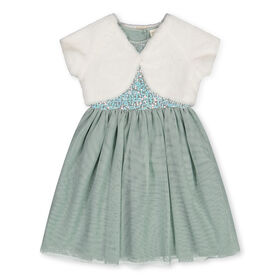 Rococo Mesh Dress Set Aqua