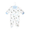 Baby Mode Blue Elephant Plush Fleece Sleeper-12M