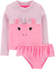 Carter&rsquo;s 2-Piece Unicorn Rashguard Set - Pink, 24 Months