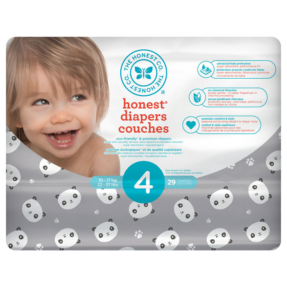 size 4 honest diapers weight