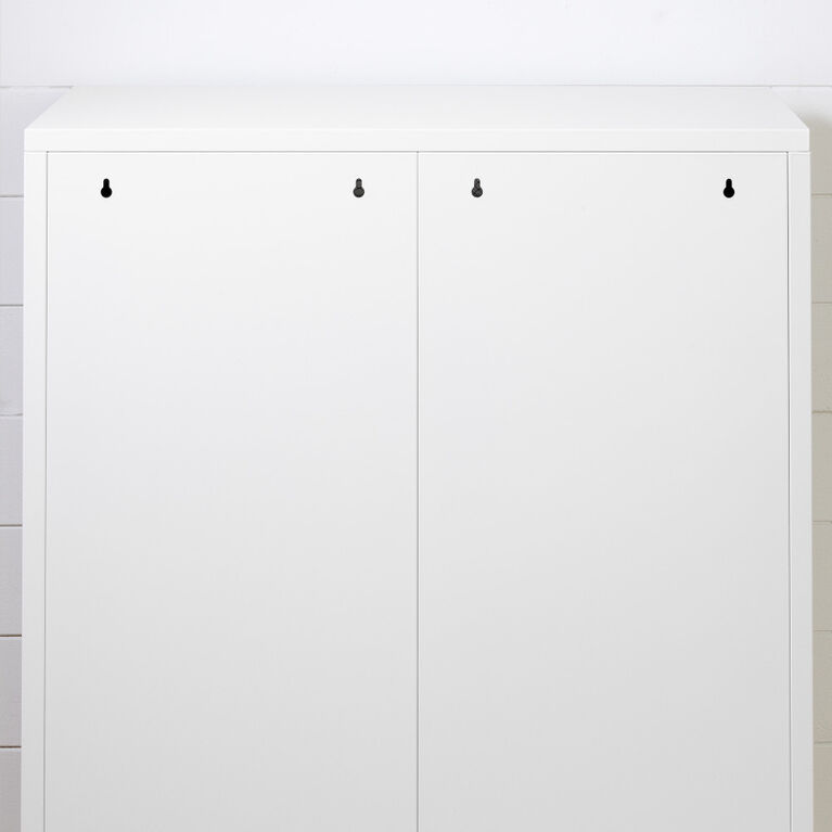 Crea Metal Mesh 2-Door Cabinet Pure Whit