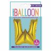 14" Gold Letter Balloons - W