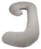 Leachco - Coussin corporel Snoogle Chic avec housse en jersey gris chiné.