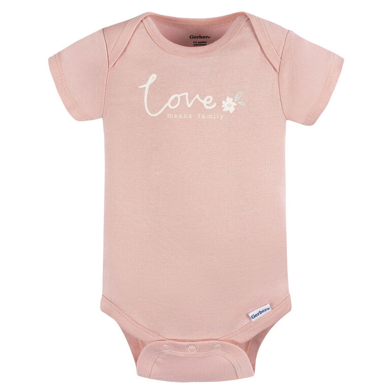 Gerber Childrenswear    Lot de 3 body manches courtes Fleurs  12 Mois