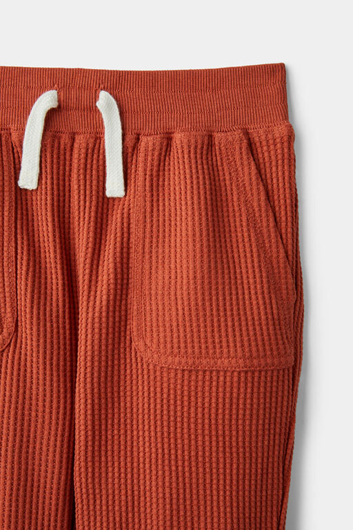 Pantalon Jogging Gauffré Brun 5-6An