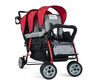 Foundations Splash of Colour Trio Sport 3 Passenger Stroller - Red