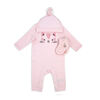 Sterling Baby 3 Piece Waffle Coverall Set:Pink Kitty