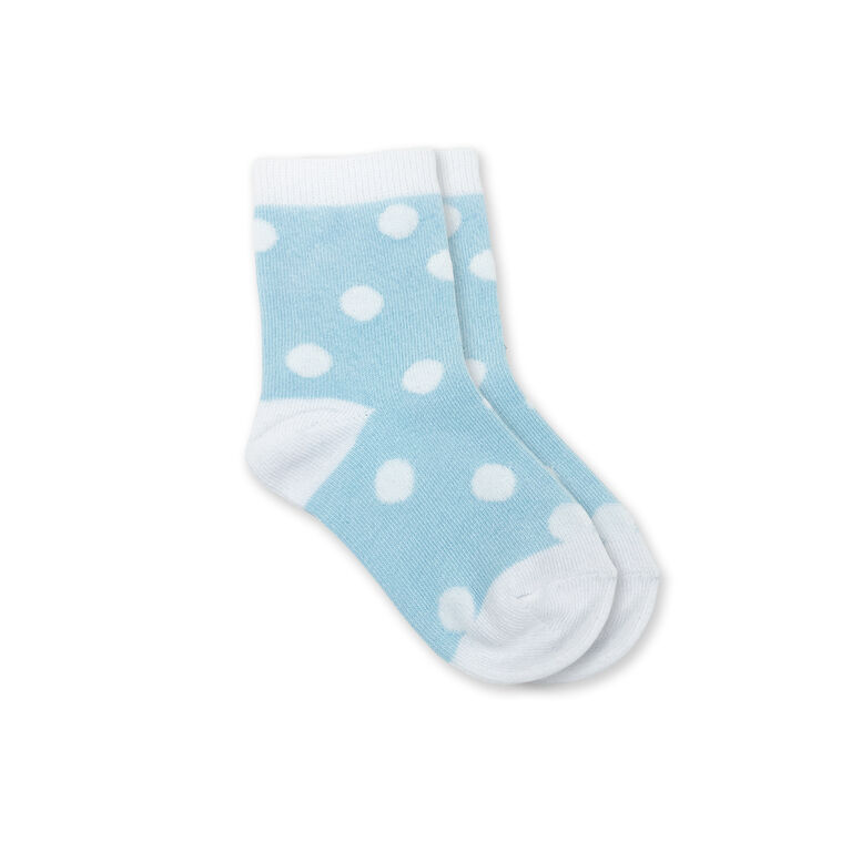 Chloe + Ethan - Baby Socks, White Polka Dots, 6-12M