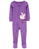 Carter's One Piece Flamingo 100% Snug Fit Cotton Footie Pajamas Purple  5T