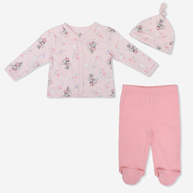 Minnie Mouse Cardigan Set Pink Newborn/0M