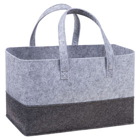 Sammy and Lou Light and Dark Gray Felt Storage Tote