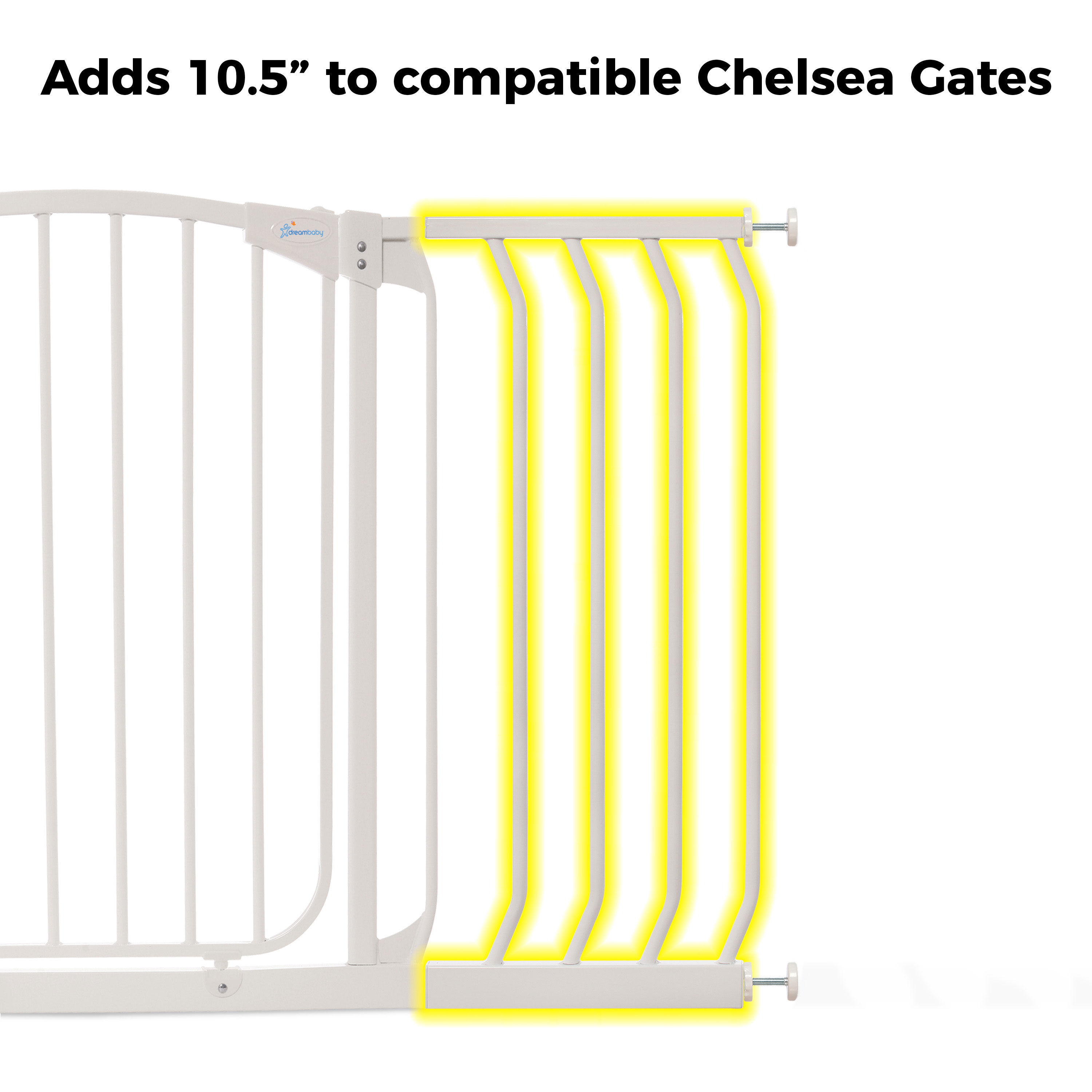 Dreambaby 10.5 in Black Chelsea Gate Extension