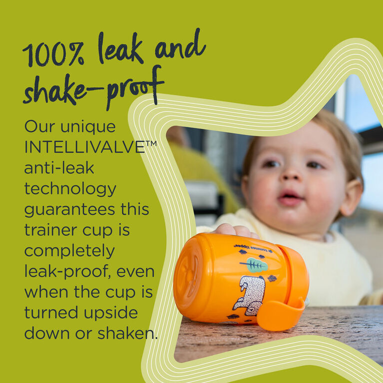 Tommee Tippee Superstar Trainer Sippy Cup for Toddlers, INTELLIVALVE 100% Leak-Proof and Shake-Proof