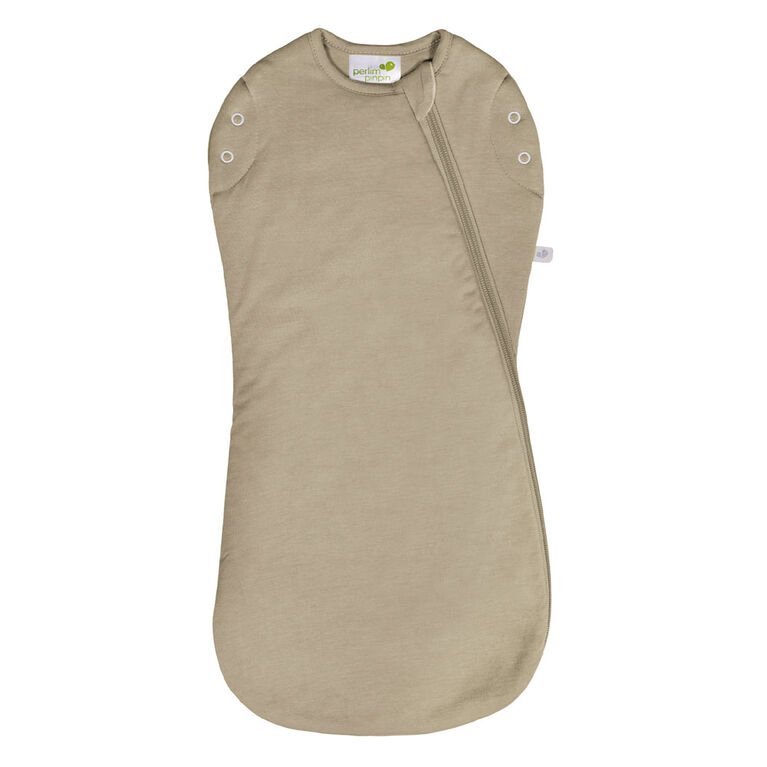 Perlimpinpin-Bamboo newborn sleep bag-Taupe-0-3m