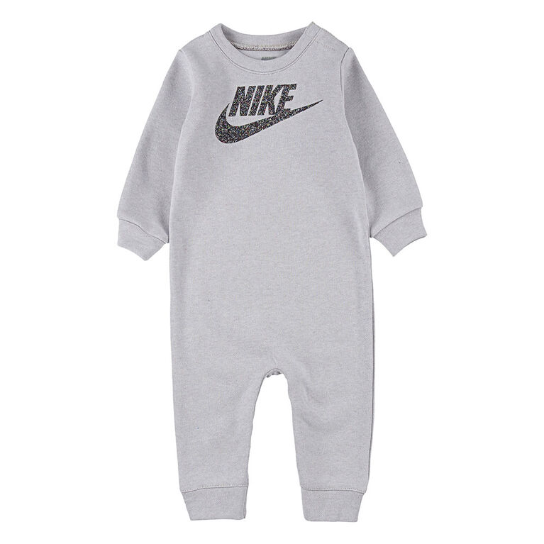 Nike Coverall -N- Multi Heather Grey, Size 3-6 Months