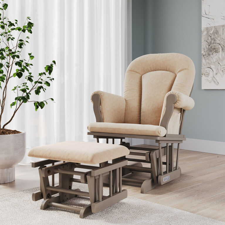 Child Craft Forever Eclectic Cozy Glider and Ottoman, Dusty Heather
