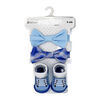 Baby Mode Siganture 3 Piece Bowtie & Sock Set: Blue Plaid