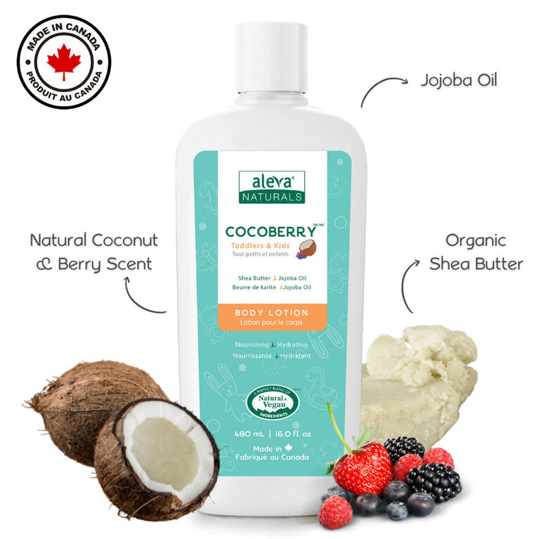 Aleva Naturals Cocoberry tout-petits et enfants lotion pour le corps