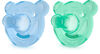 Philips AVENT Suce SoothieShapes à 3m+, Paquet de 2 - bleu/vert<br>Orthodontiques et sans BPA, Paquet de 2, SCF194/05.