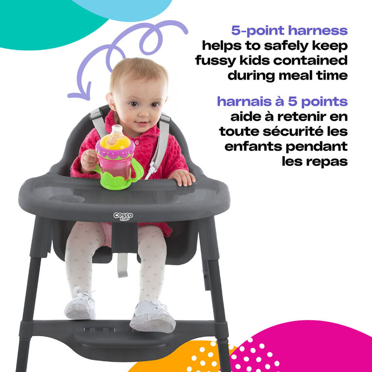 Chaise haute Canteen de Cosco Kids - Grise