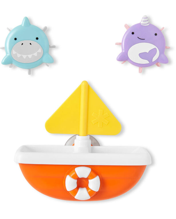 Zoo Tip et Spin Bath Toy - Shark/Narwhal