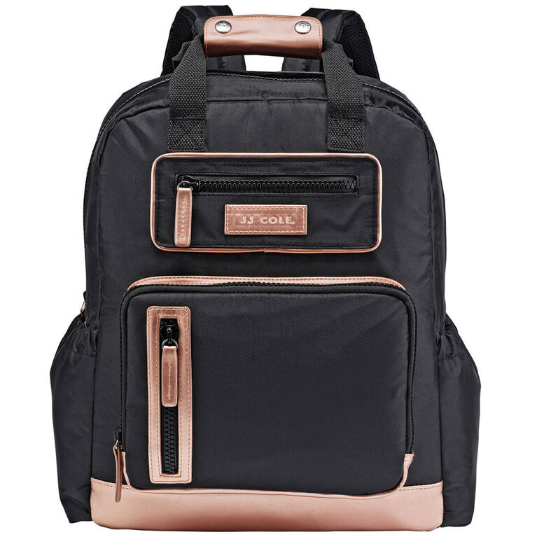 Jj Cole Papago Pack Backpack Diaper Bag Black And Rosegold Babies R Us Canada
