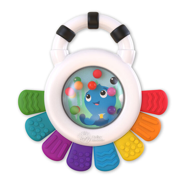 Hochet et anneau de dentition Opus le Poulpe de Baby Einstein. Sans BPA, 1 jouet