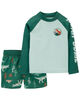 Carter's "Roar-Some" 2-Piece Rashguard Swim Set  9M