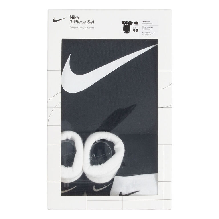 Ensemble Nike combinaison 3 pi&egrave;ces - Noir et Blanc - Taille 6-12m