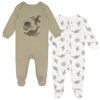 Pl Baby-Bebe Pqt2 Dormeuse Tricot Olive 6M