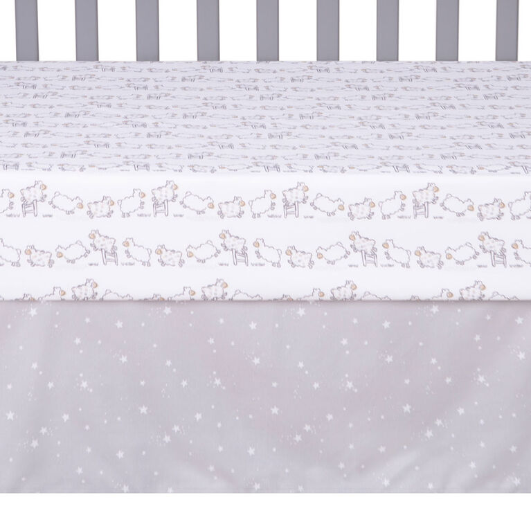 Sleepy Sheep 4 Piece Crib Bedding Set