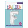 Ballons en forme de lettre en argent 14 " - F