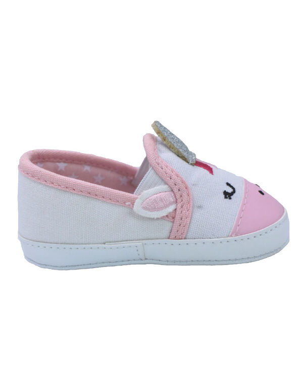 Chaussures en toile licorne blanche de First Steps Taille 1, 0-3 mois - Édition anglaise