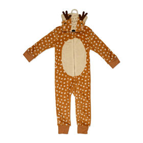 Baby Mode Poussette en flanelle à capuchon : Cerf bronzé 12M