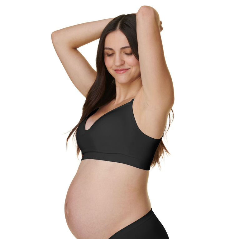 Basics by Bravado Double Layer Maternity and Nursing Bra, Black