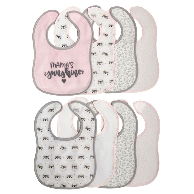 Koala Baby - 8 Pk Bavoir En Microterry Rose Sunshine