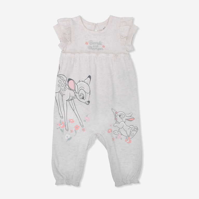 Bambi Coverall Oatmeal 3/6M
