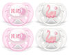 Philips Avent Ultra Soft Pacifier 0-6 months, Dreams and Swan Designs, 4 pack